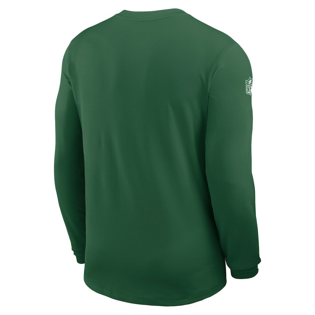 New York Jets Sideline Coach UV Dri-FIT Long Sleeve Shirt - Green - Nike