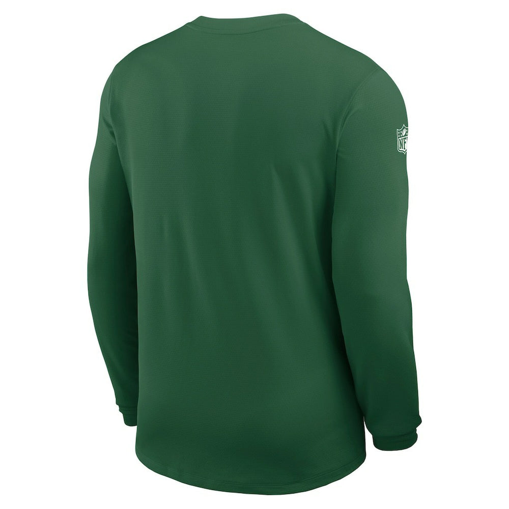 New York Jets Sideline Coach UV Dri-FIT Long Sleeve Shirt - Green - Nike