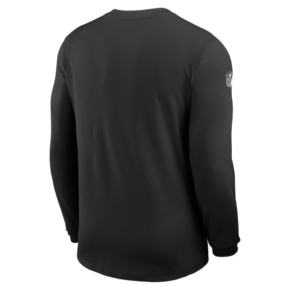 New York Jets Sideline Coach UV Dri-FIT Long Sleeve Shirt - Black - Nike