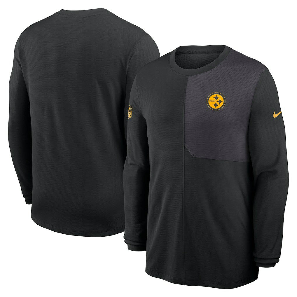 Pittsburgh Steelers Sideline Coach UV Dri-FIT Long Sleeve Shirt - Black - Nike