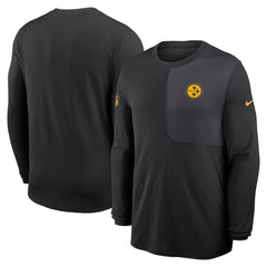 Pittsburgh Steelers Sideline Coach UV Dri-FIT Long Sleeve Shirt - Black - Nike