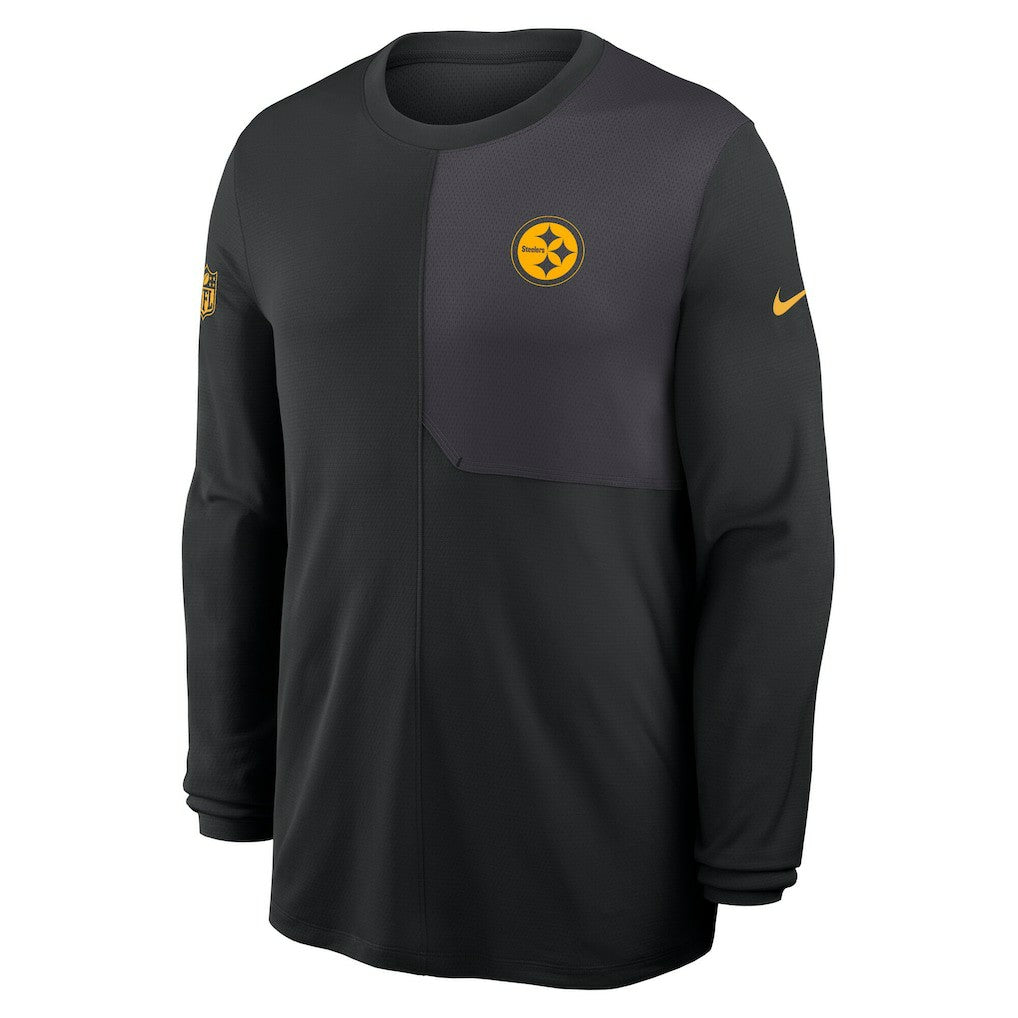 Pittsburgh Steelers Sideline Coach UV Dri-FIT Long Sleeve Shirt - Black - Nike