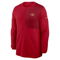 San Francisco 49ers Sideline Coach UV Dri-FIT Long Sleeve Shirt - Scarlet - Nike