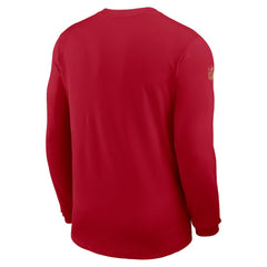 San Francisco 49ers Sideline Coach UV Dri-FIT Long Sleeve Shirt - Scarlet - Nike