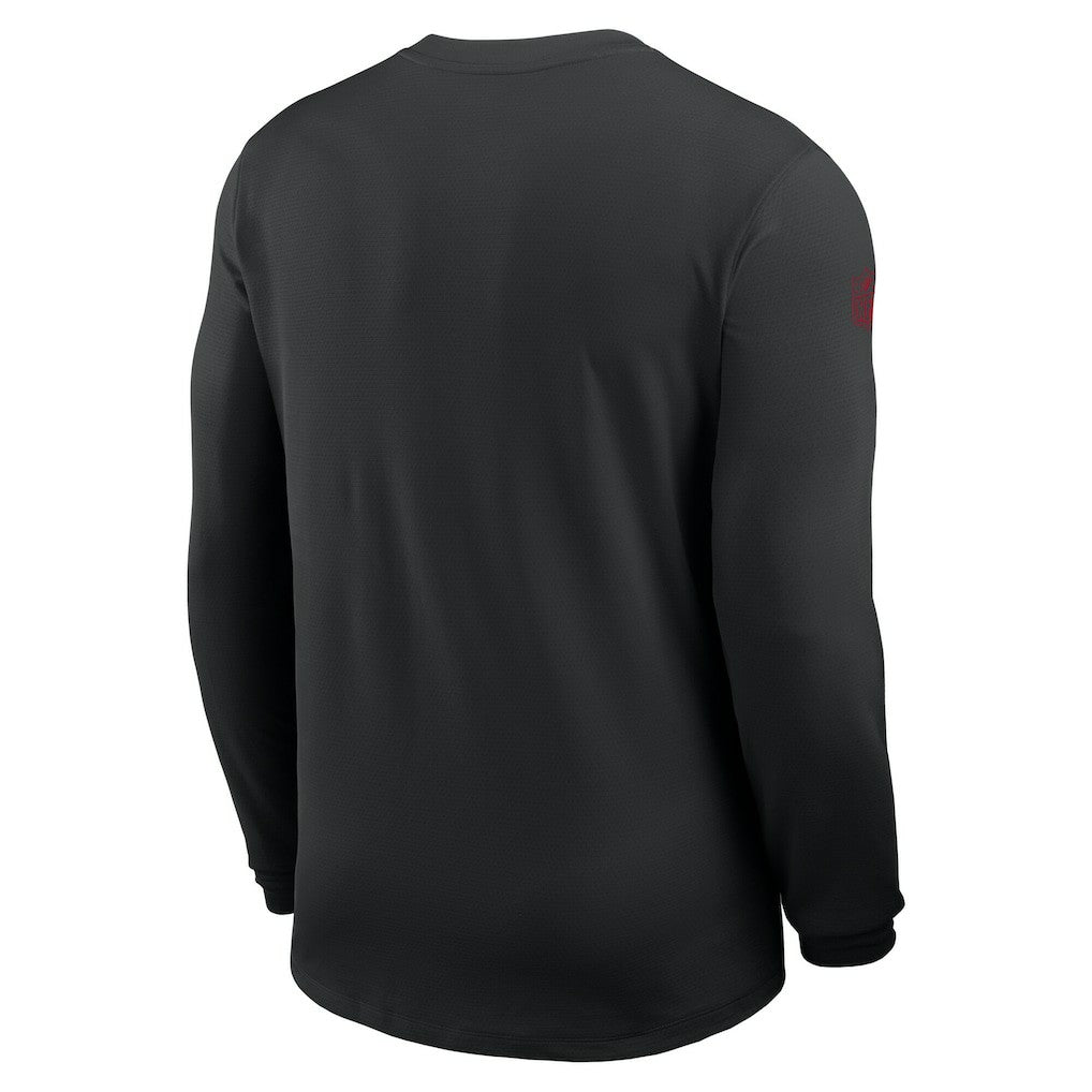 San Francisco 49ers Sideline Coach UV Dri-FIT Long Sleeve Shirt - Black - Nike
