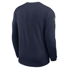 Seattle Seahawks Sideline Coach UV Dri-FIT Long Sleeve Shirt - College Navy - Nike