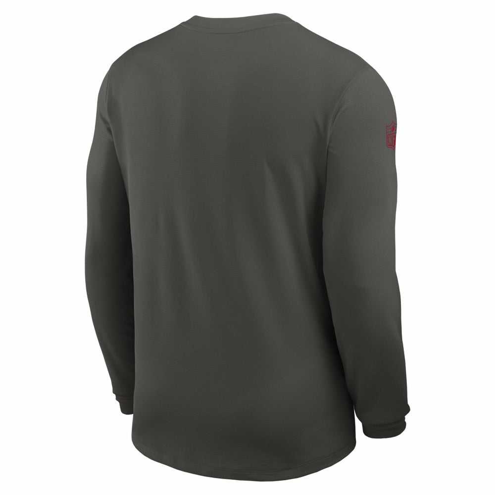 Tampa Bay Buccaneers Sideline Coach UV Dri-FIT Long Sleeve Shirt - Pewter - Nike