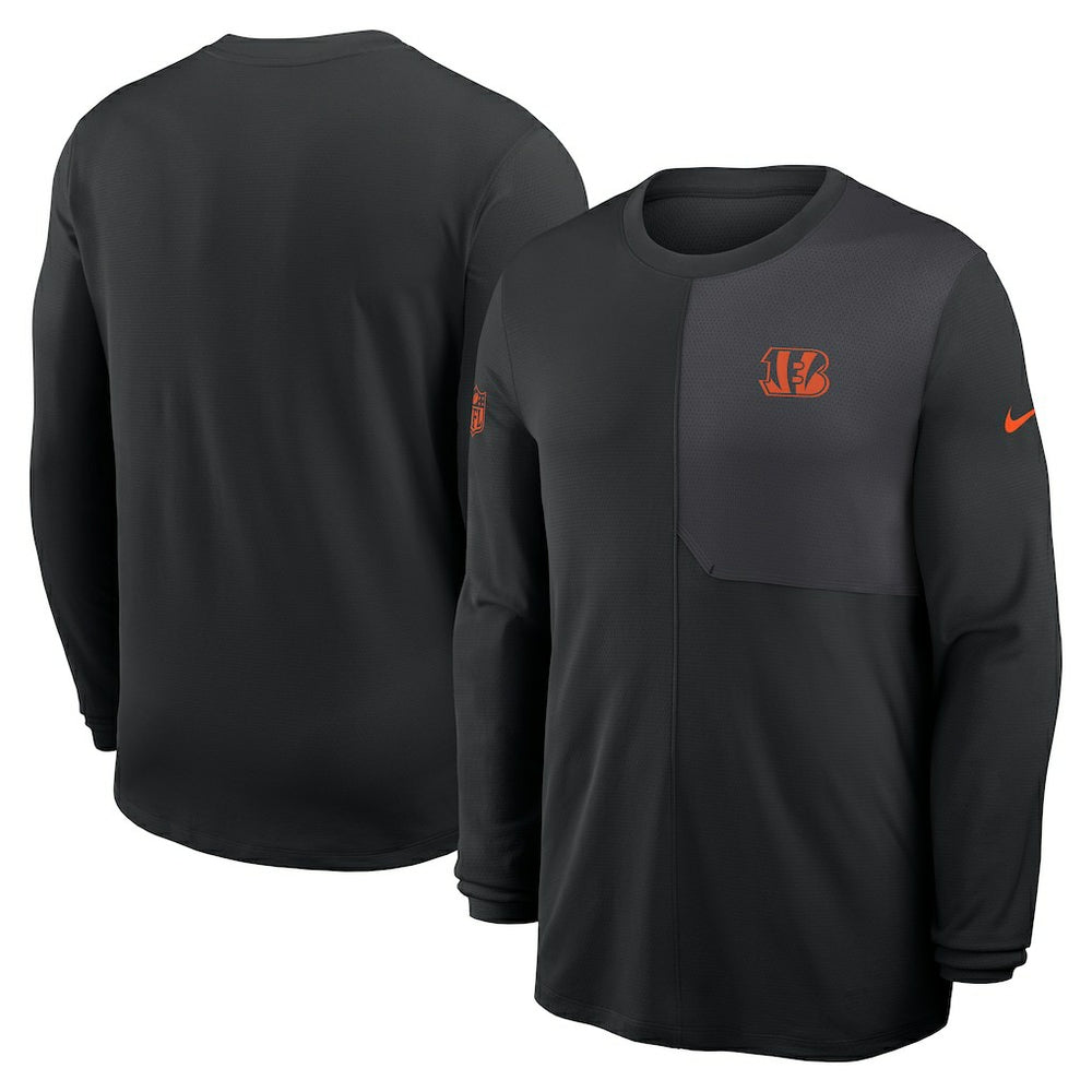 Cincinnati Bengals Sideline Coach UV Dri-FIT Long Sleeve Shirt - Black - Nike