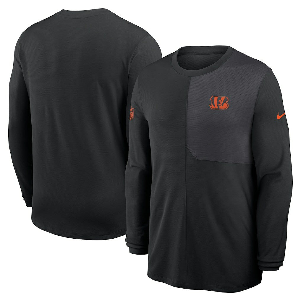 Cincinnati Bengals Sideline Coach UV Dri-FIT Long Sleeve Shirt - Black - Nike