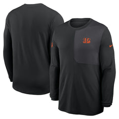 Cincinnati Bengals Sideline Coach UV Dri-FIT Long Sleeve Shirt - Black - Nike