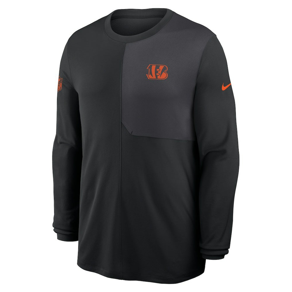 Cincinnati Bengals Sideline Coach UV Dri-FIT Long Sleeve Shirt - Black - Nike