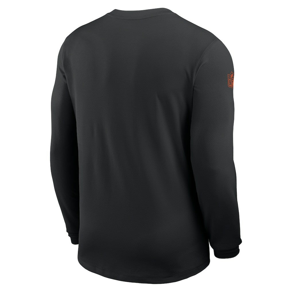 Cincinnati Bengals Sideline Coach UV Dri-FIT Long Sleeve Shirt - Black - Nike