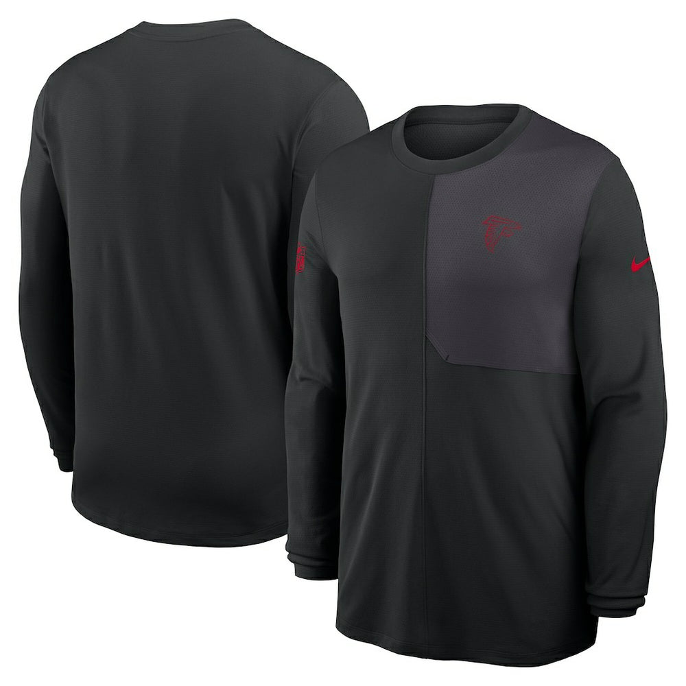 Atlanta Falcons Sideline Coach UV Dri-FIT Long Sleeve Shirt - Black - Nike