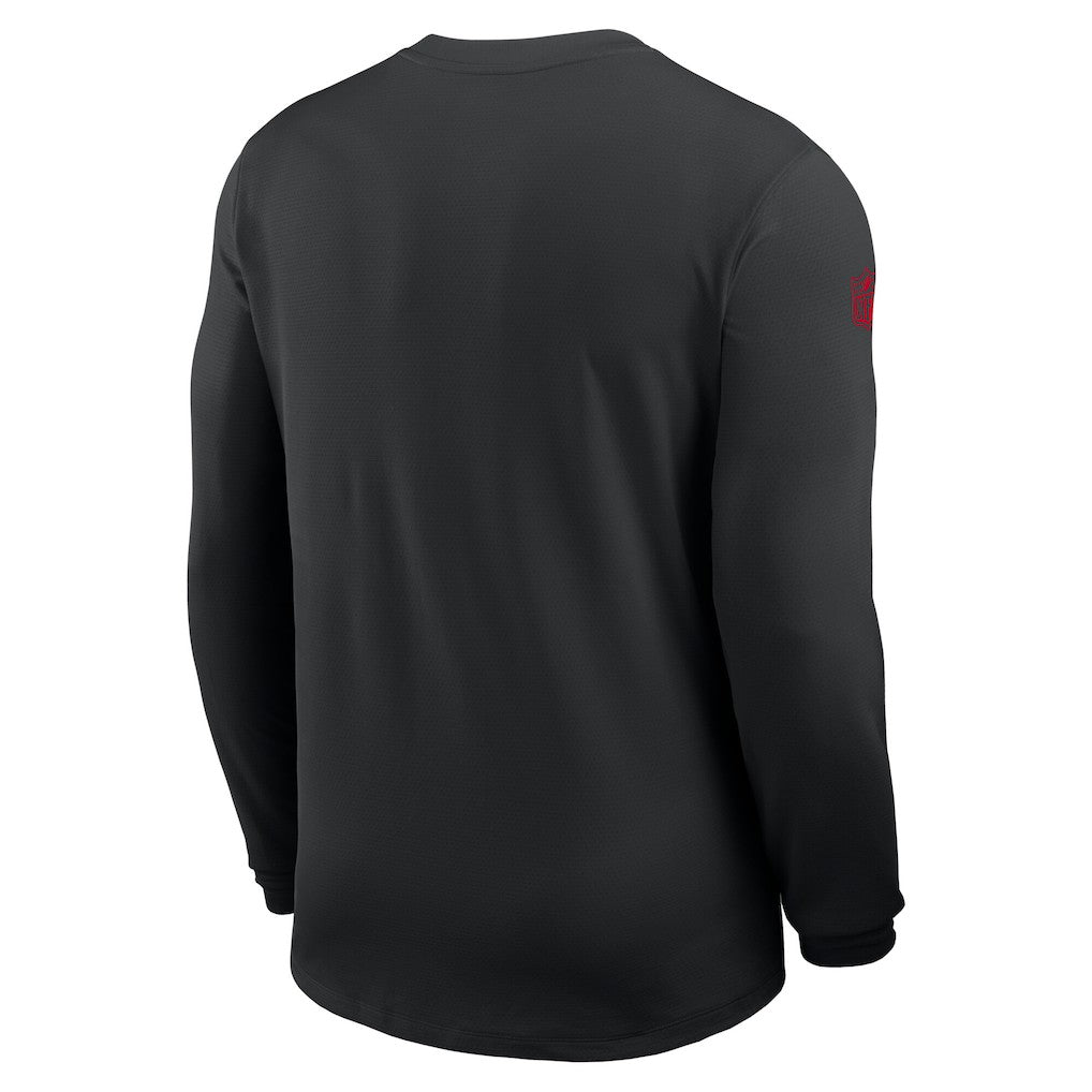 Atlanta Falcons Sideline Coach UV Dri-FIT Long Sleeve Shirt - Black - Nike