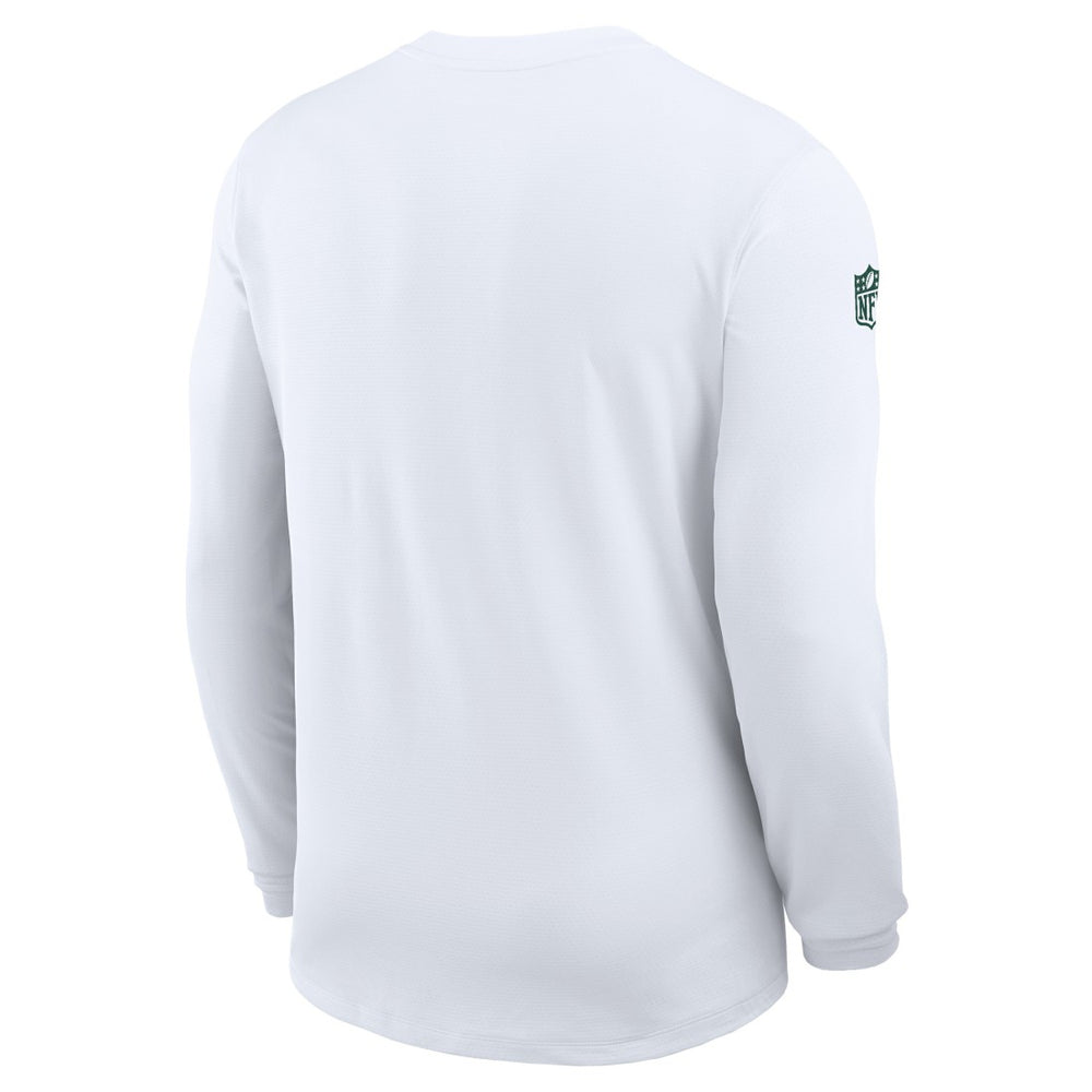 Green Bay Packers Sideline Coach UV Dri-FIT Long Sleeve Shirt - White - Nike