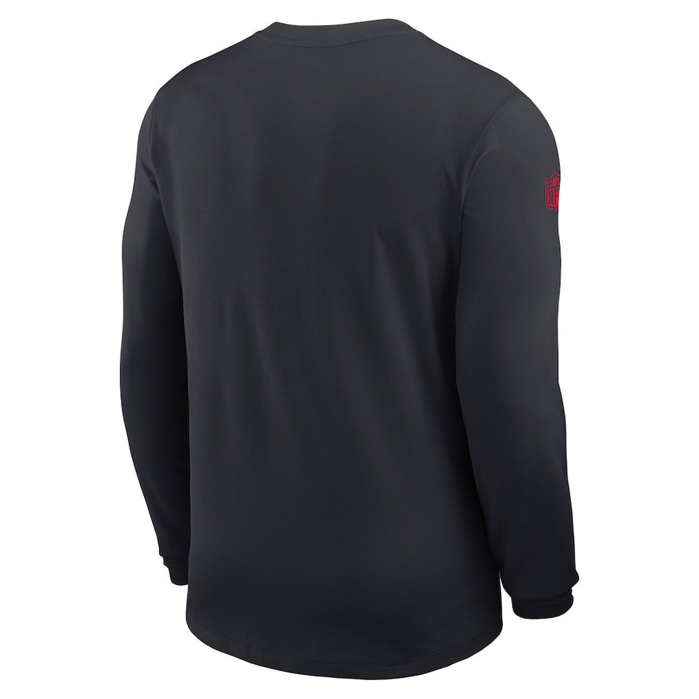 Houston Texans Sideline Coach UV Dri-FIT Long Sleeve Shirt - Navy - Nike