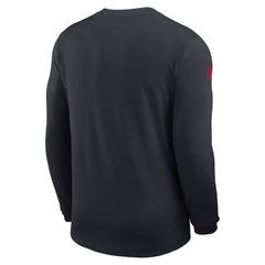 Houston Texans Sideline Coach UV Dri-FIT Long Sleeve Shirt - Navy - Nike