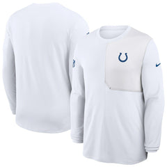 Indianapolis Colts Sideline Coach UV Dri-FIT Long Sleeve Shirt - White - Nike