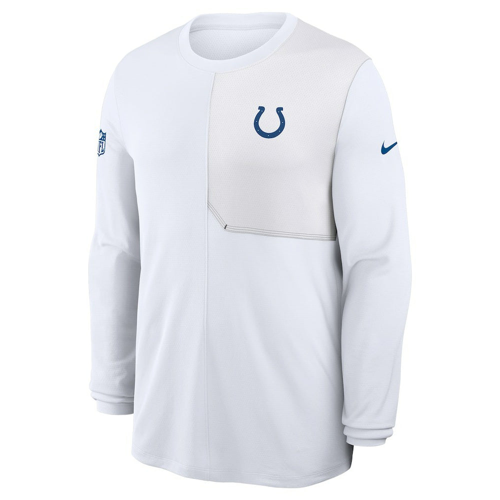 Indianapolis Colts Sideline Coach UV Dri-FIT Long Sleeve Shirt - White - Nike