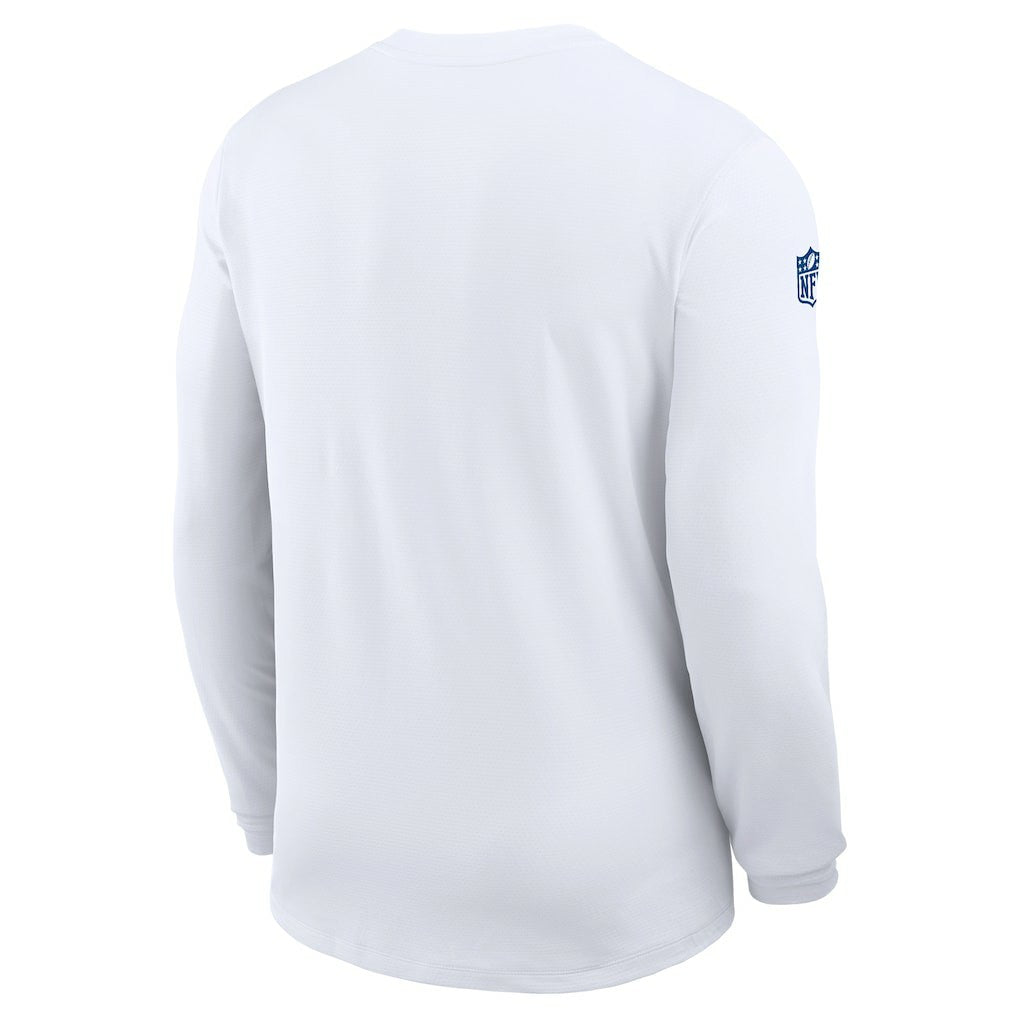 Indianapolis Colts Sideline Coach UV Dri-FIT Long Sleeve Shirt - White - Nike