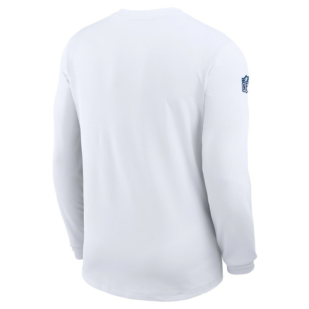 Indianapolis Colts Sideline Coach UV Dri-FIT Long Sleeve Shirt - White - Nike
