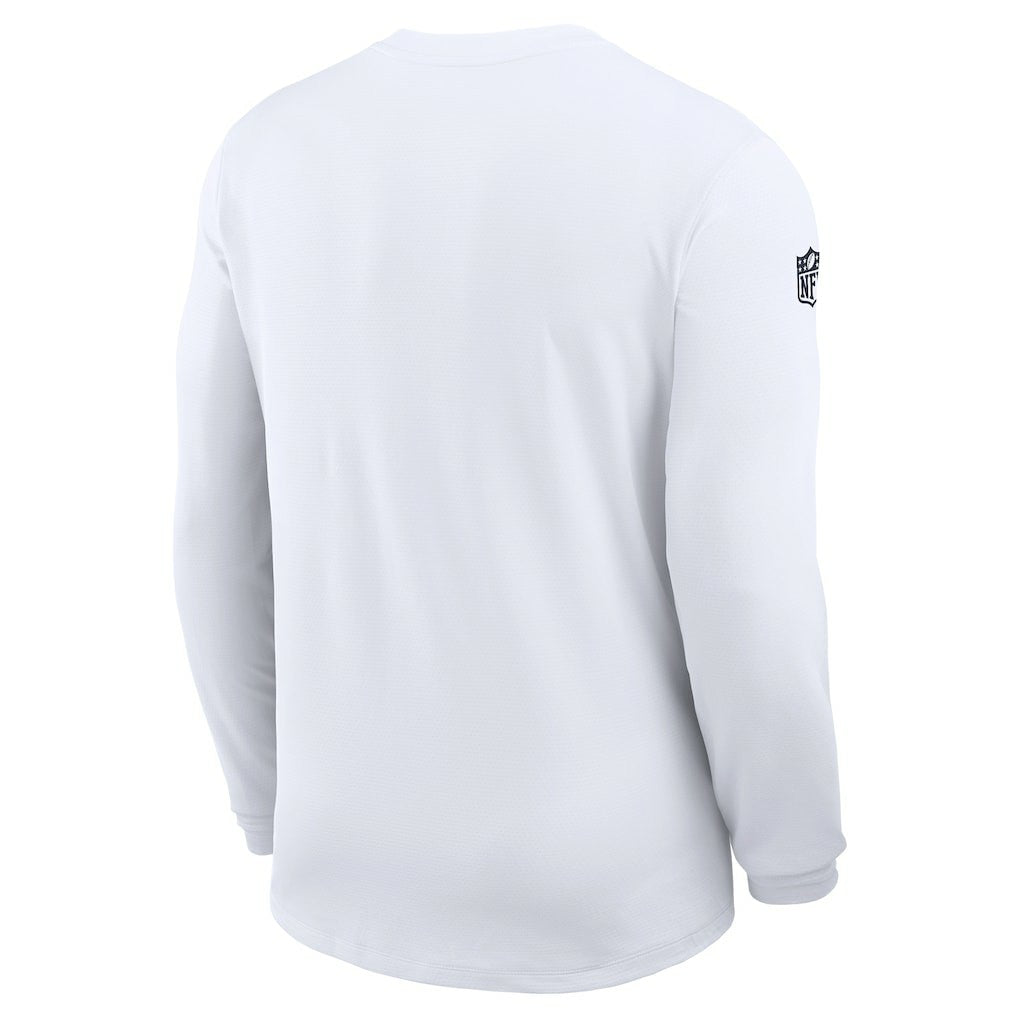 Dallas Cowboys Sideline Coach UV Dri-FIT Long Sleeve Shirt - White - Nike