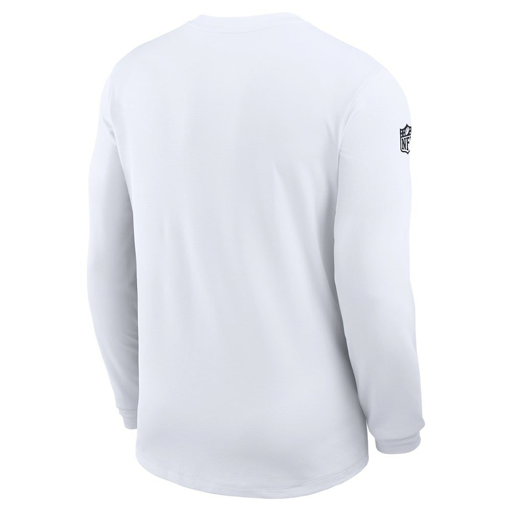 Dallas Cowboys Sideline Coach UV Dri-FIT Long Sleeve Shirt - White - Nike