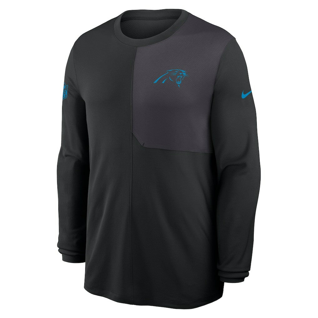 Carolina Panthers Sideline Coach UV Dri-FIT Long Sleeve Shirt - Black - Nike