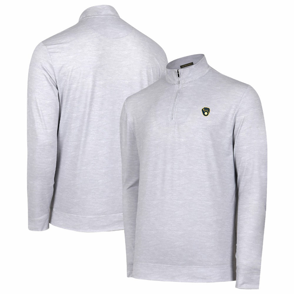 Milwaukee Brewers Sublime Tri-Blend Quarter-Zip Jacket Outlet