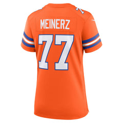 Quinn Meinerz Denver Broncos Women's Mile High Collection 1977 Throwback Player Game Jersey - Orange - Nike