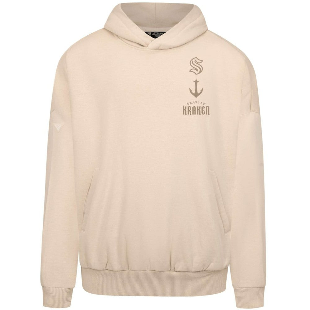 Seattle Kraken Levelwear Contact Stamp Pullover Hoodie - Cream | NHL online