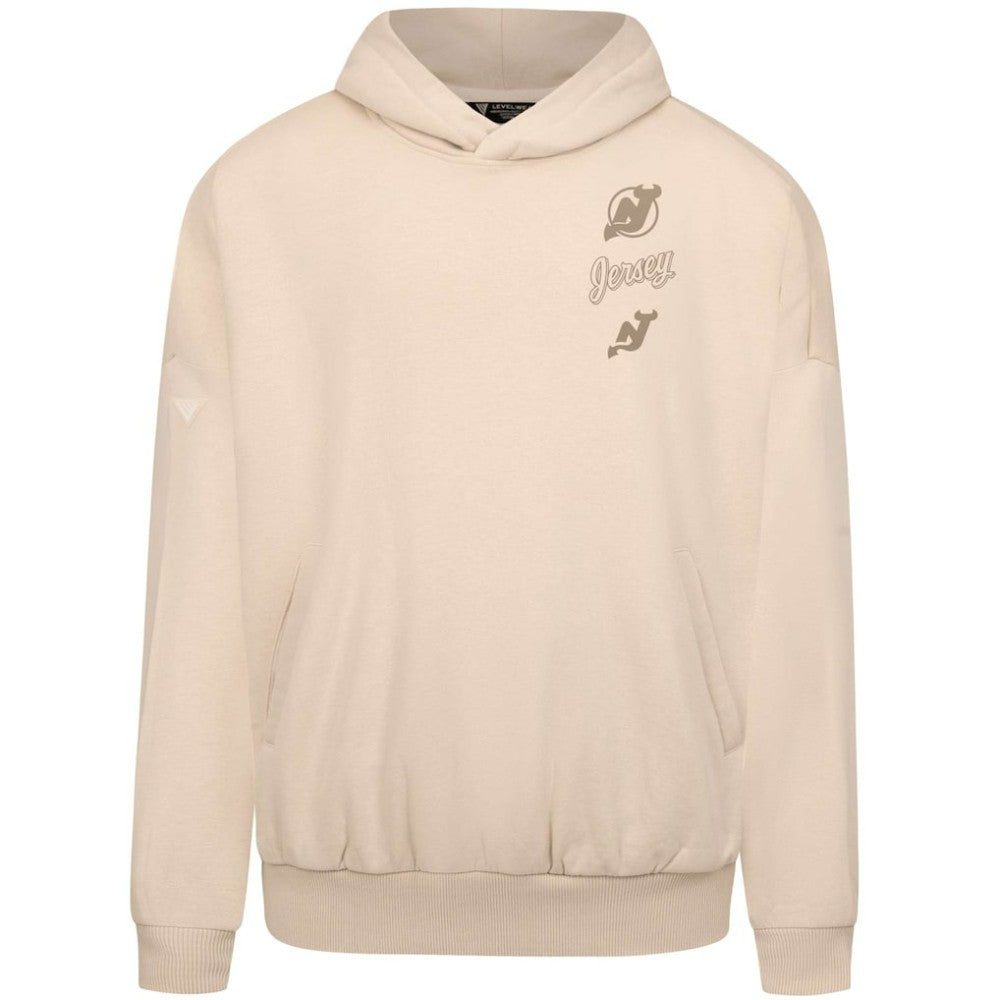 New Jersey Devils Levelwear Contact Stamp Pullover Hoodie - Cream | NHL online