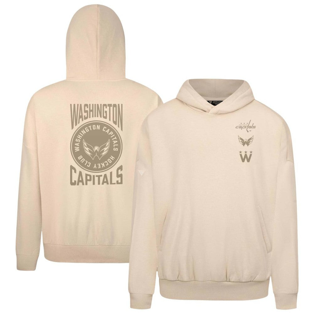Washington Capitals Levelwear Contact Stamp Pullover Hoodie - Cream | NHL sale