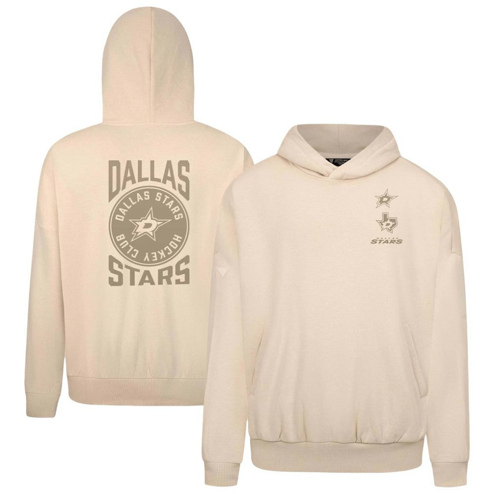 Dallas Stars Levelwear Contact Stamp Pullover Hoodie - Cream | NHL near me