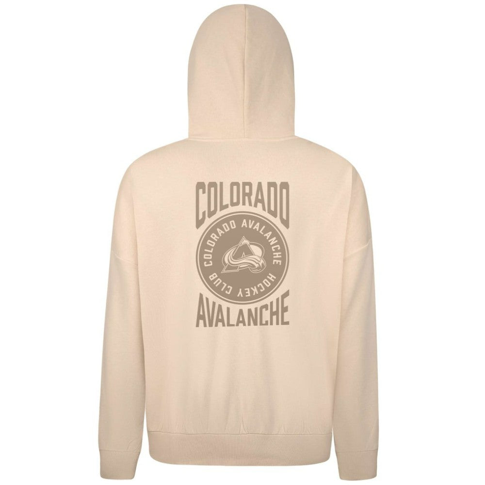 Colorado Avalanche Levelwear Contact Stamp Pullover Hoodie - Cream | NHL Clearance