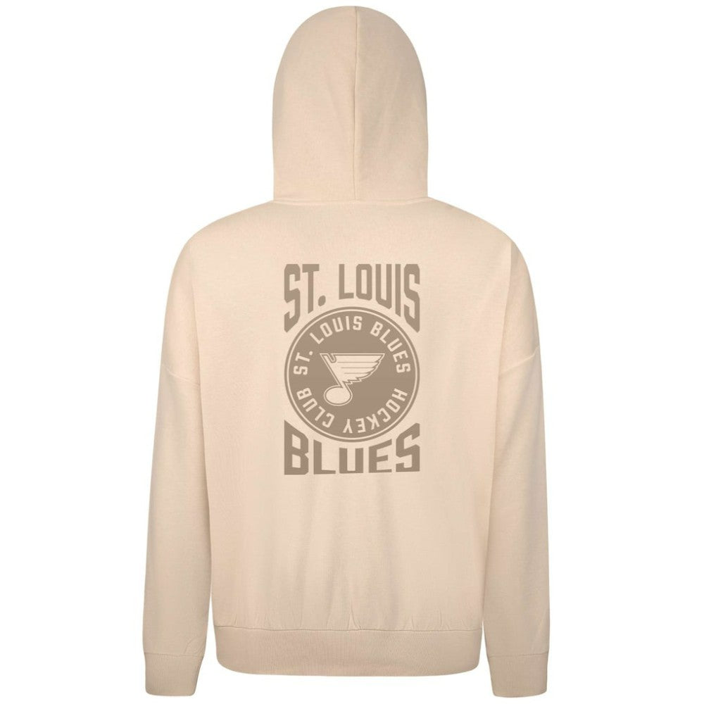 St. Louis Blues Levelwear Contact Stamp Pullover Hoodie - Cream | NHL Clearance