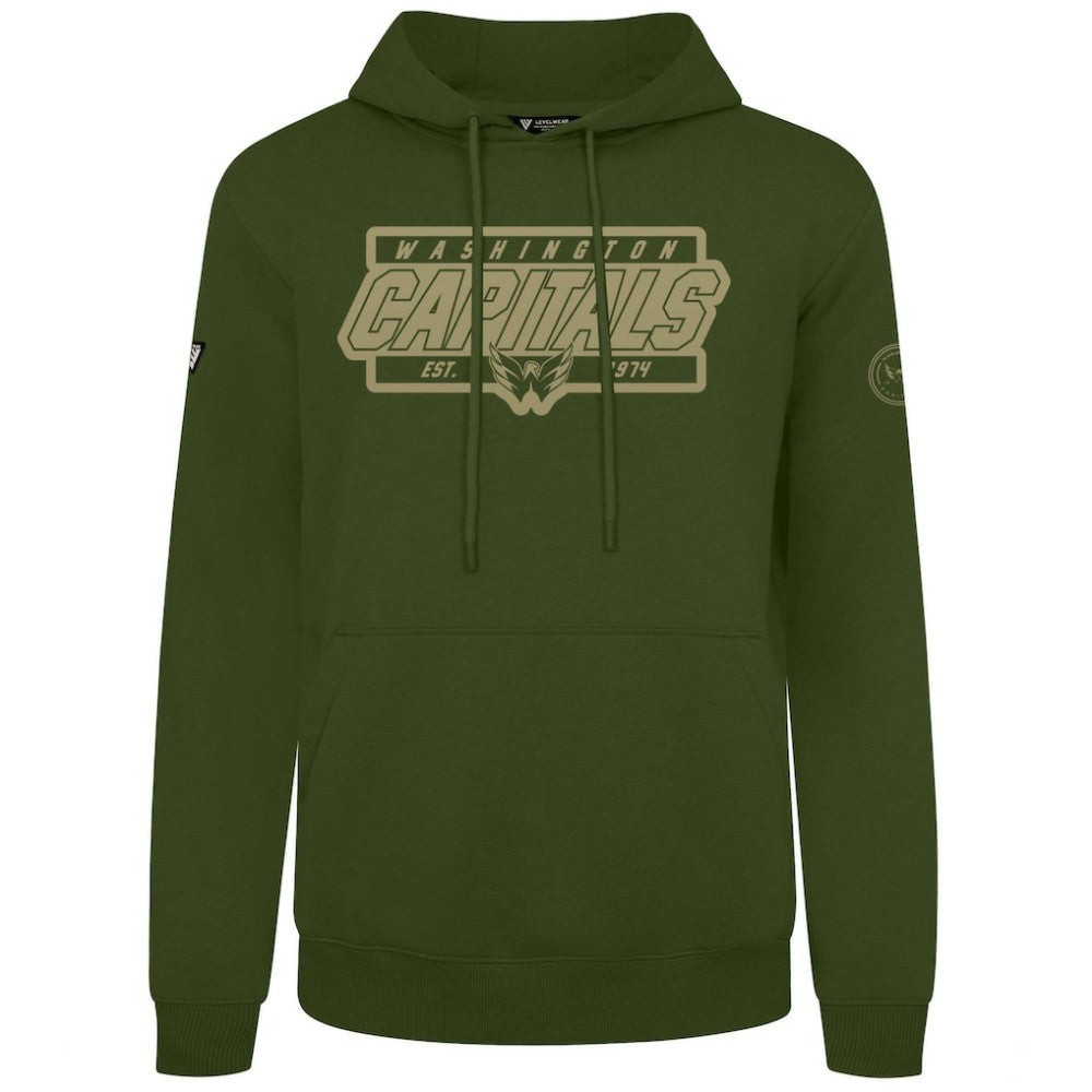 Washington Capitals Levelwear Podium Pullover Hoodie - Olive | NHL online