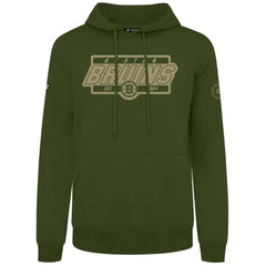 Boston Bruins Levelwear Podium Pullover Hoodie - Olive | NHL sale