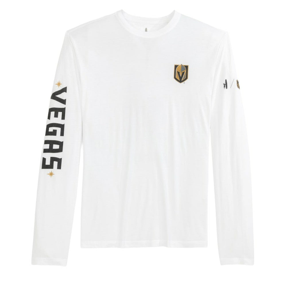 Vegas Golden Knights johnnie-O Adam Long Sleeve T-Shirt - White | NHL Clearance