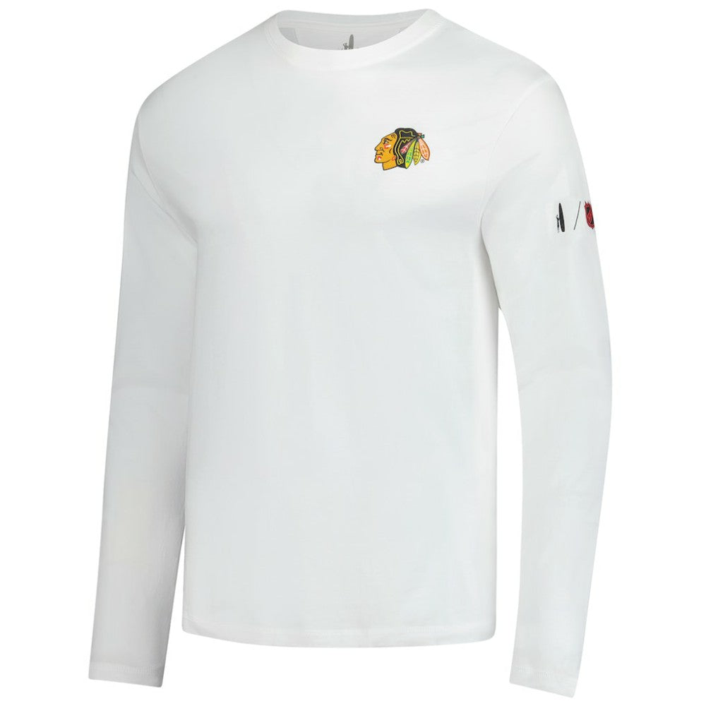 Chicago Blackhawks johnnie-O Adam Long Sleeve T-Shirt - White | NHL on sale
