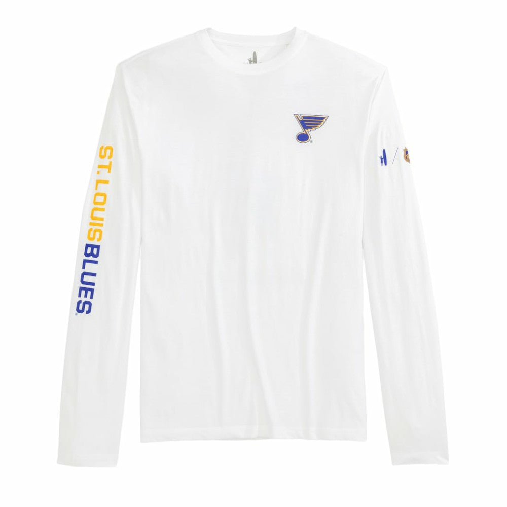 St. Louis Blues johnnie-O Adam Long Sleeve T-Shirt - White | NHL Clearance