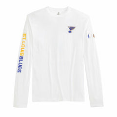 St. Louis Blues johnnie-O Adam Long Sleeve T-Shirt - White | NHL Clearance