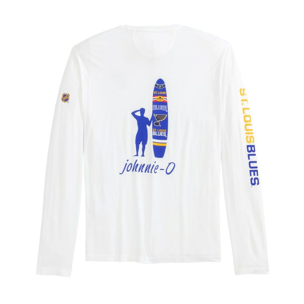 St. Louis Blues johnnie-O Adam Long Sleeve T-Shirt - White | NHL Clearance