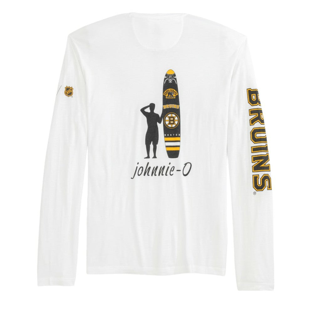 Boston Bruins johnnie-O Adam Long Sleeve T-Shirt - White | NHL near me