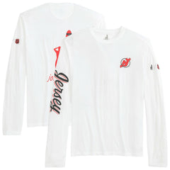 New Jersey Devils johnnie-O Adam Long Sleeve T-Shirt - White | NHL Lifestyle