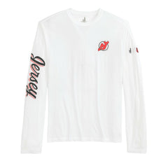 New Jersey Devils johnnie-O Adam Long Sleeve T-Shirt - White | NHL Lifestyle