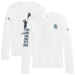 Seattle Kraken johnnie-O Adam Long Sleeve T-Shirt - White | NHL Lifestyle