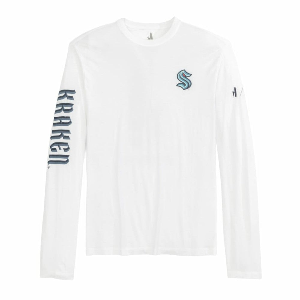 Seattle Kraken johnnie-O Adam Long Sleeve T-Shirt - White | NHL Lifestyle
