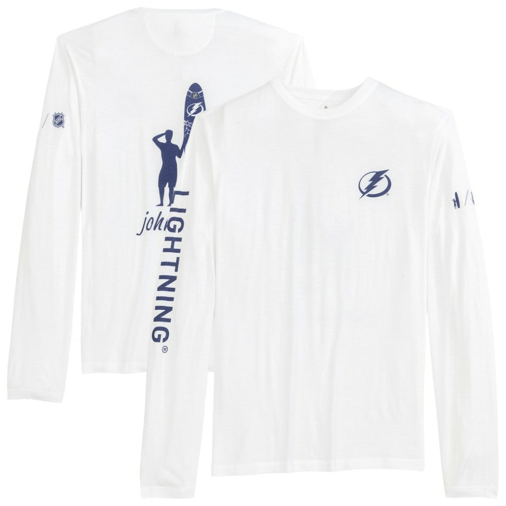 Tampa Bay Lightning johnnie-O Adam Long Sleeve T-Shirt - White | NHL near me