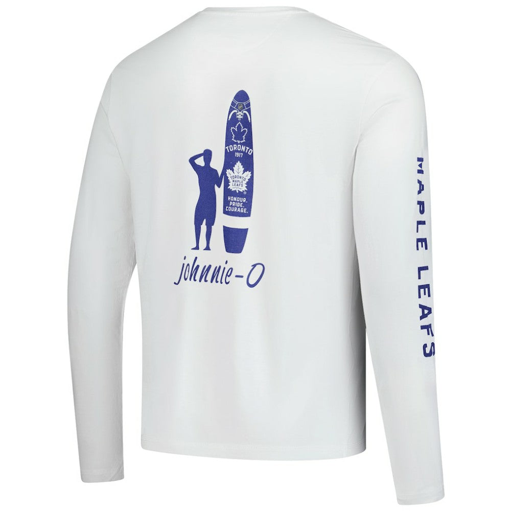 Toronto Maple Leafs johnnie-O Adam Long Sleeve T-Shirt - White | NHL on sale